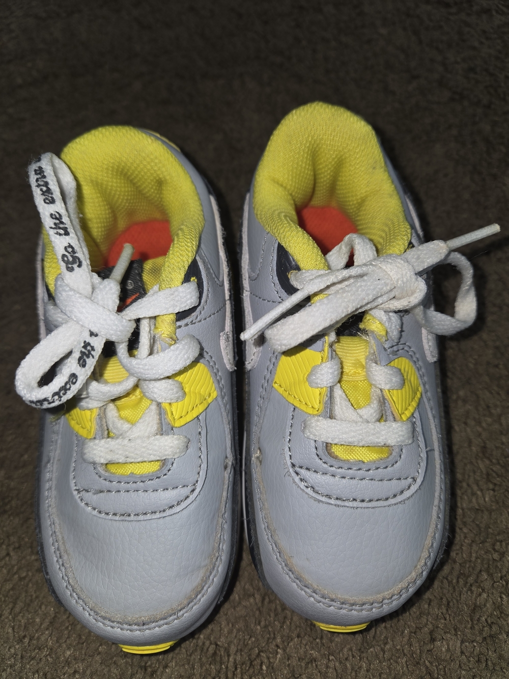 Nike Kids Gray and Yellow Sneakers